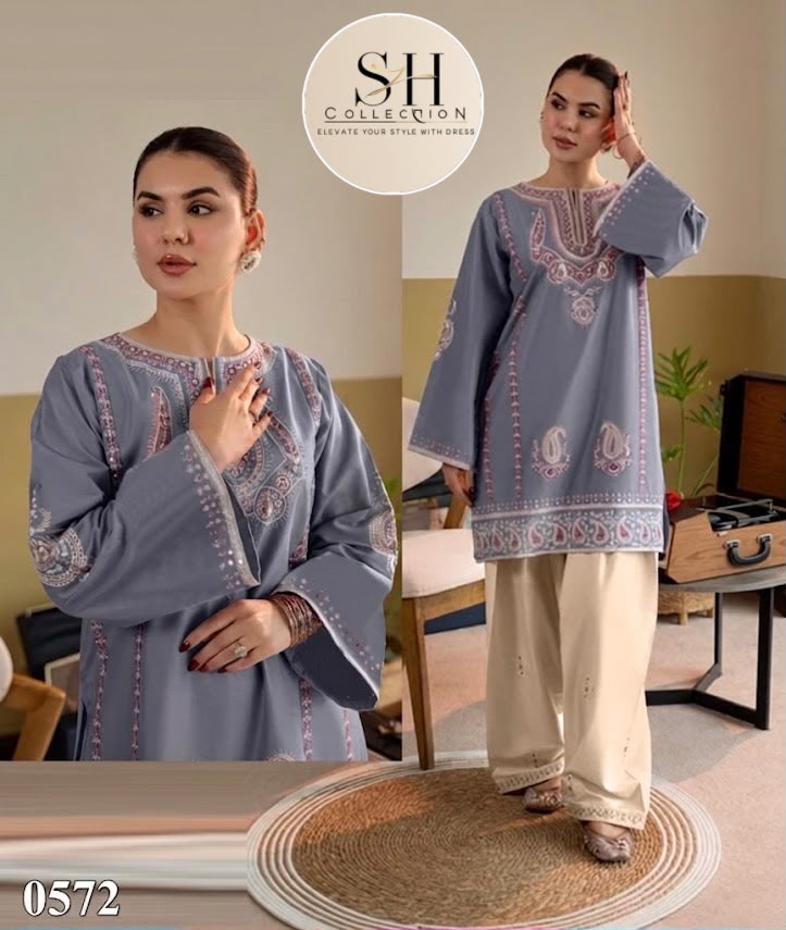 EMBROIDERED COTTON 2-PCS SET