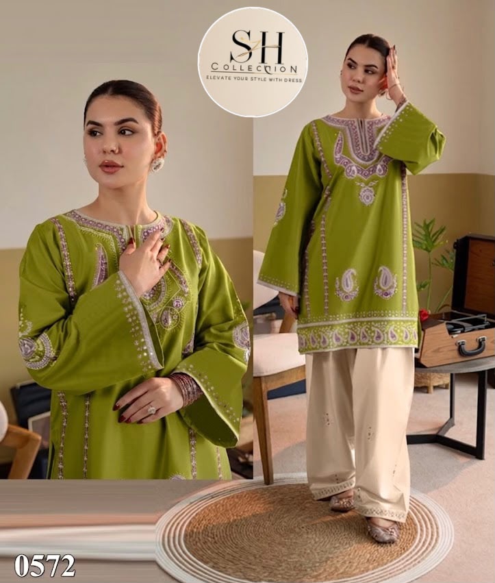 EMBROIDERED COTTON 2-PCS SET