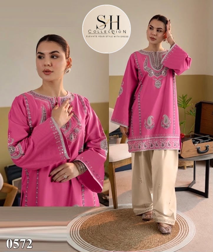 EMBROIDERED COTTON 2-PCS SET