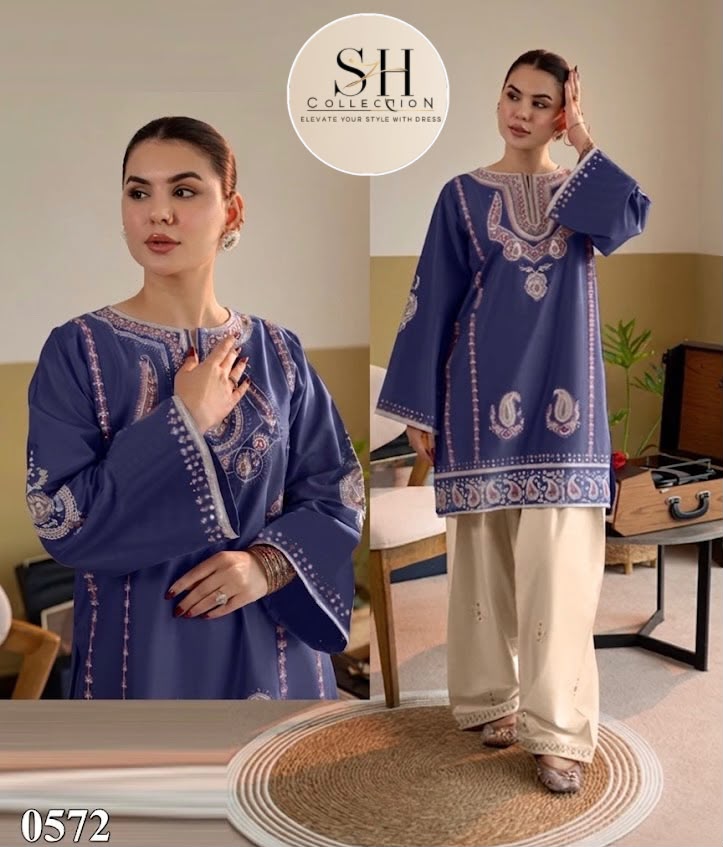 EMBROIDERED COTTON 2-PCS SET