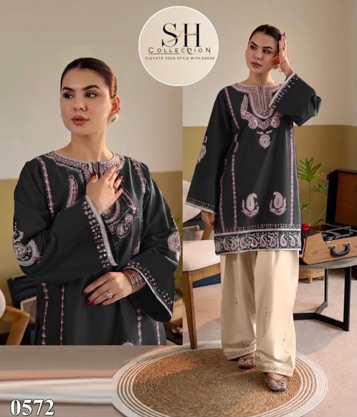 EMBROIDERED COTTON 2-PCS SET